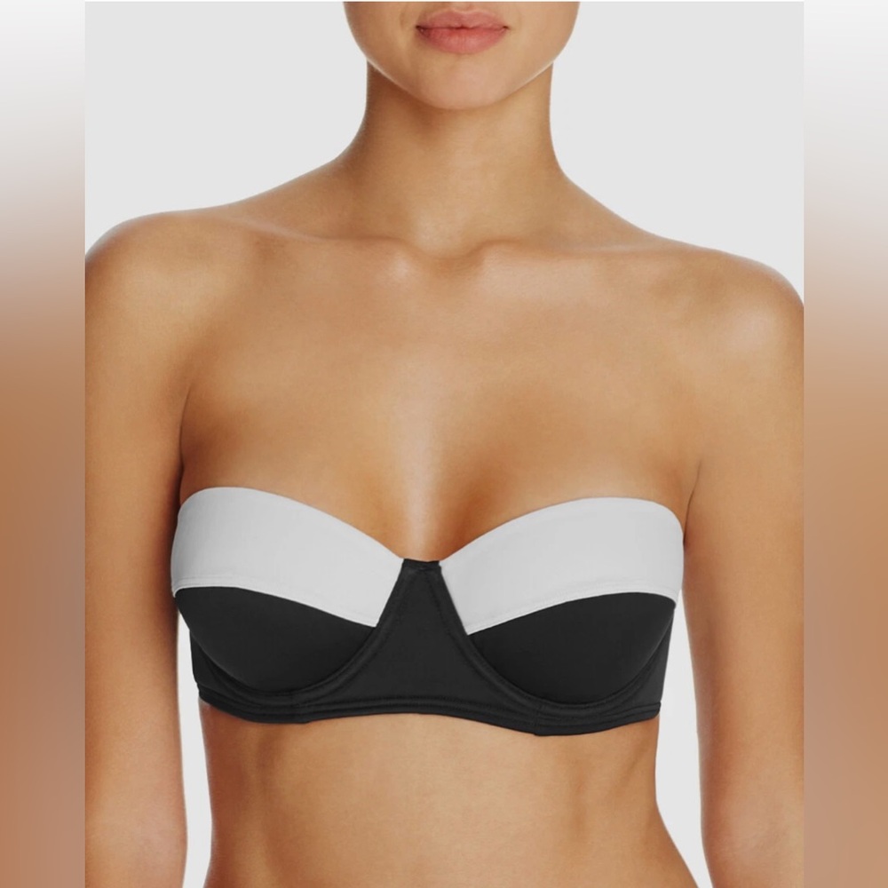 Nwt Echo Ny Underwire Black And White Colorblock Bikini Top And Bottom Xs